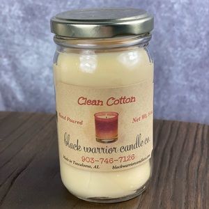 Clean Cotton Handmade 8 oz. Highly Fragrant Candle